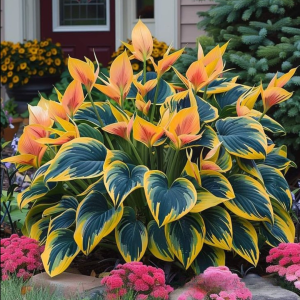 Хоста Флейм Данс купить по цене от 650р. в интернет-магазине «Посадика» с доставкой почтой в в Электроуглие и по всей России – [изображение №1].